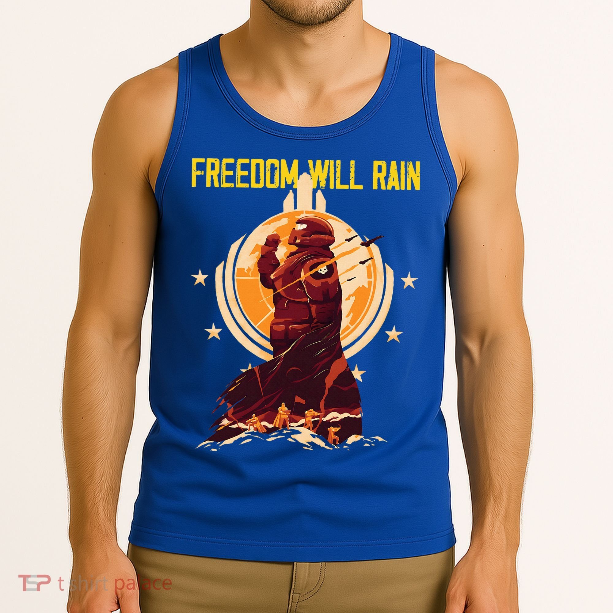 Freedom Will Rain Hell Of Diver Helldiving Lovers Tank Top