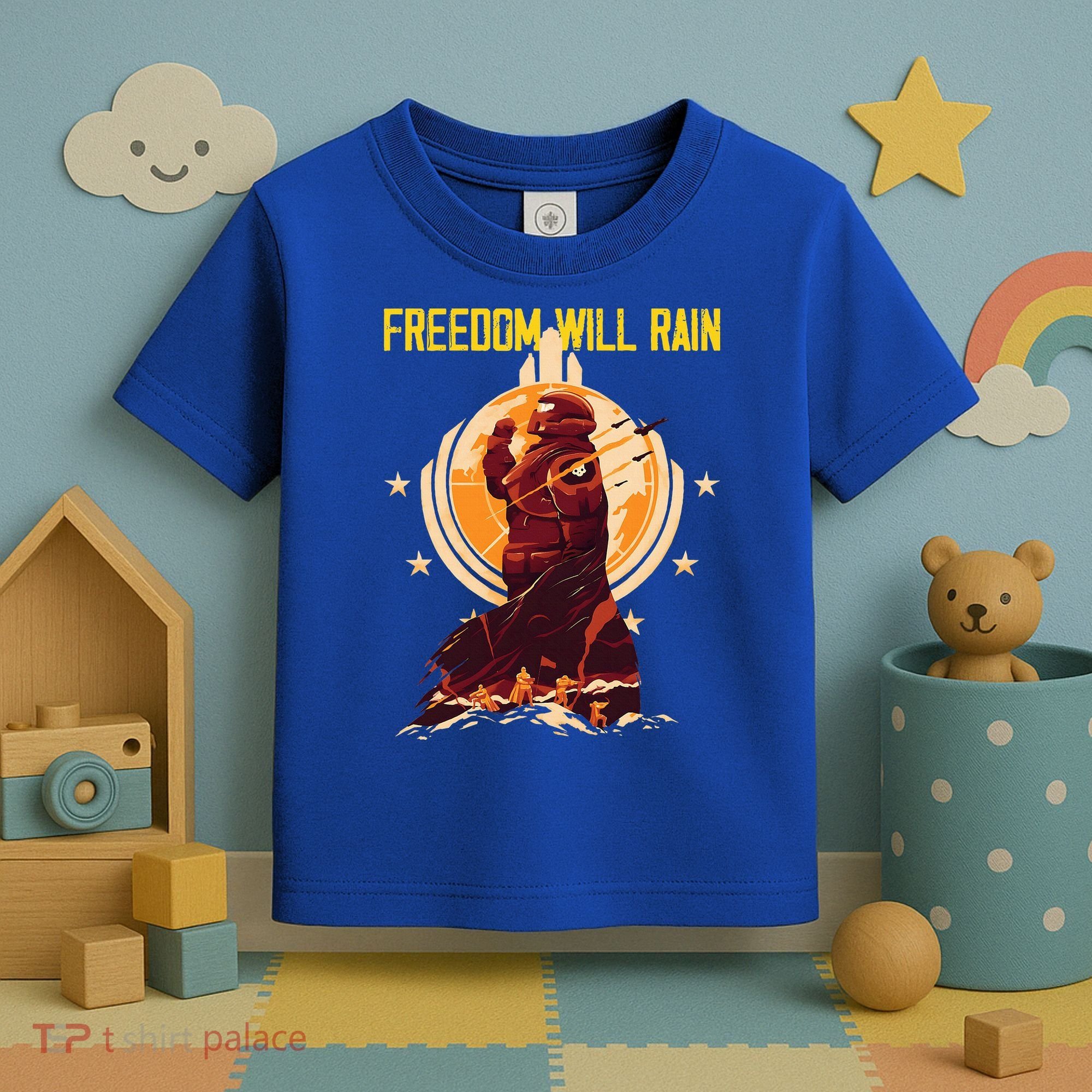 Freedom Will Rain Hell Of Diver Helldiving Lovers Toddler T-Shirt
