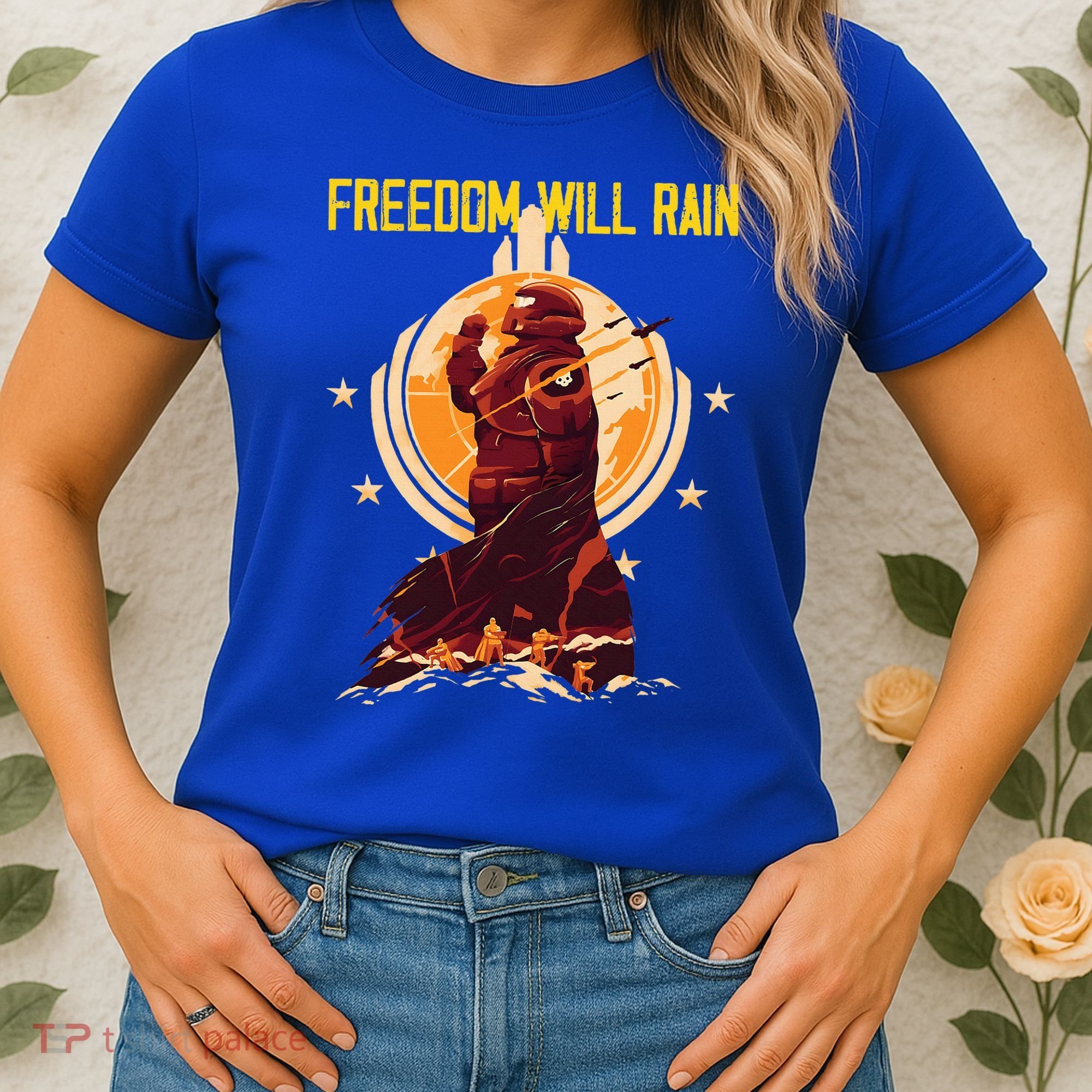 Freedom Will Rain Hell Of Diver Helldiving Lovers Women's T-Shirt