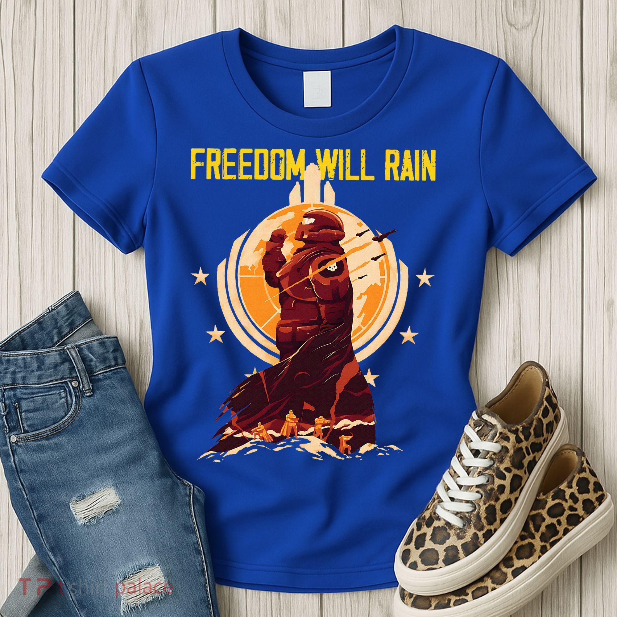 Freedom Will Rain Hell Of Diver Helldiving Lovers Women's T-Shirt