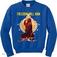 Freedom Will Rain Hell Of Diver Helldiving Lovers Kids Sweatshirt thumb 0