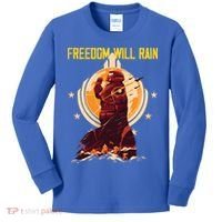 Freedom Will Rain Hell Of Diver Helldiving Lovers Kids Long Sleeve Shirt thumb 0