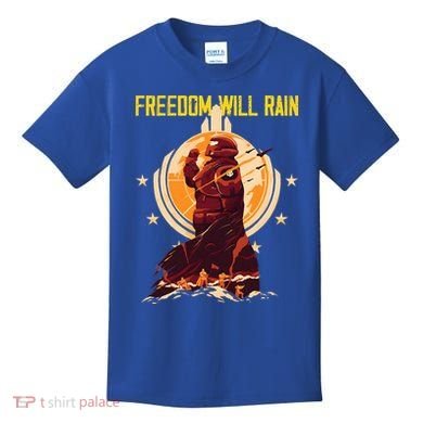 Freedom Will Rain Hell Of Diver Helldiving Lovers Kids T-Shirt