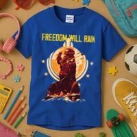 Freedom Will Rain Hell Of Diver Helldiving Lovers Kids T-Shirt thumb 3