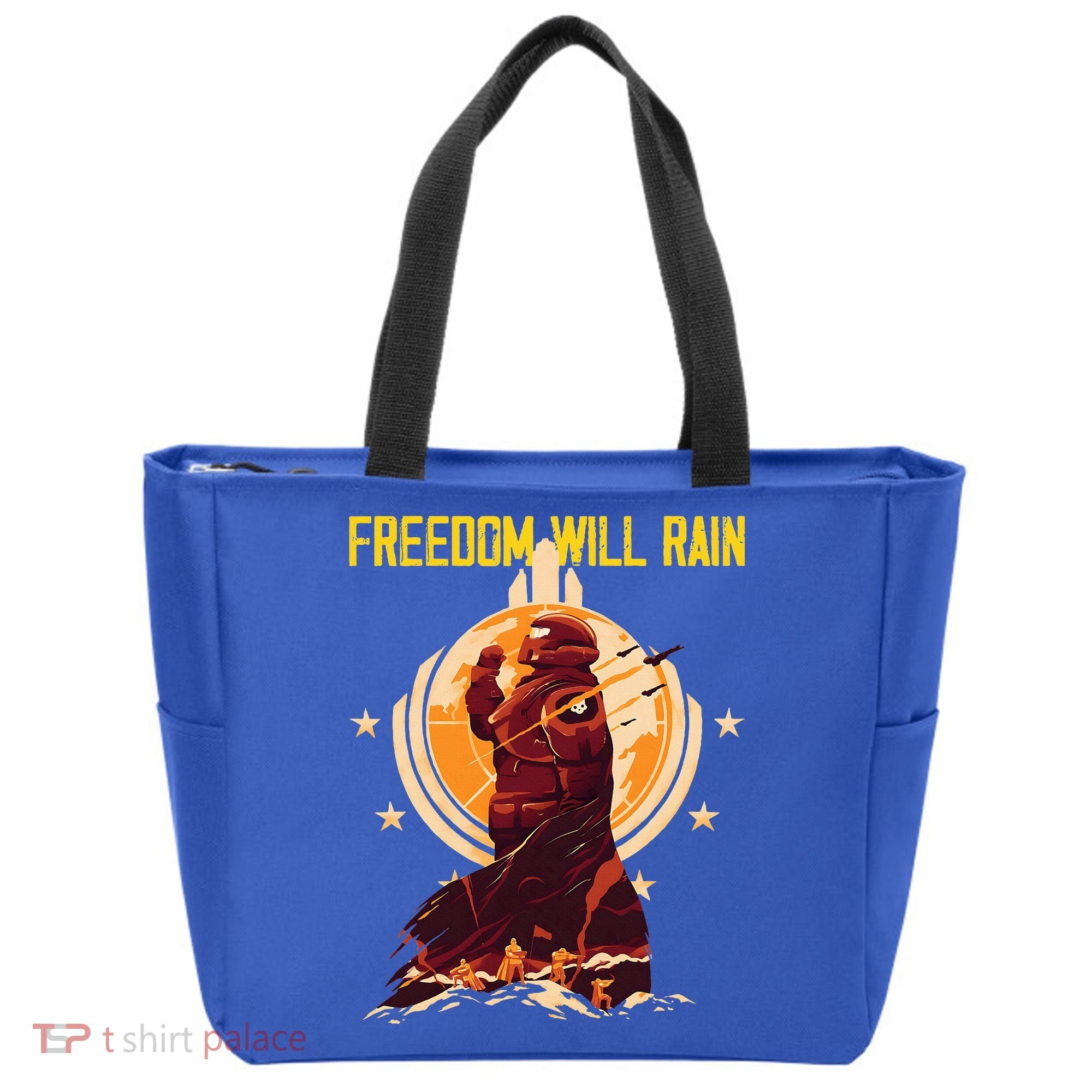 Freedom Will Rain Hell Of Diver Helldiving Lovers Tote Bag