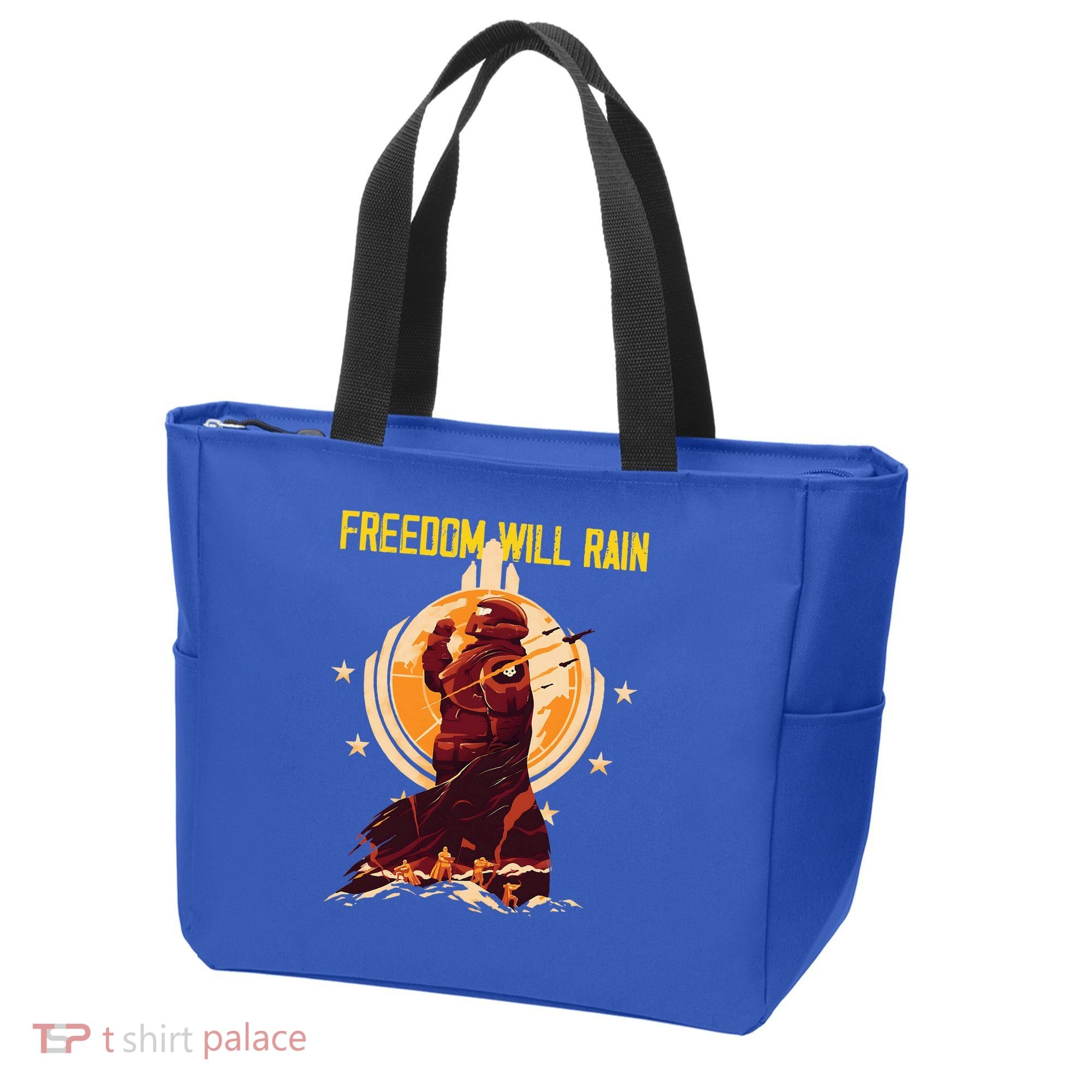 Freedom Will Rain Hell Of Diver Helldiving Lovers Tote Bag