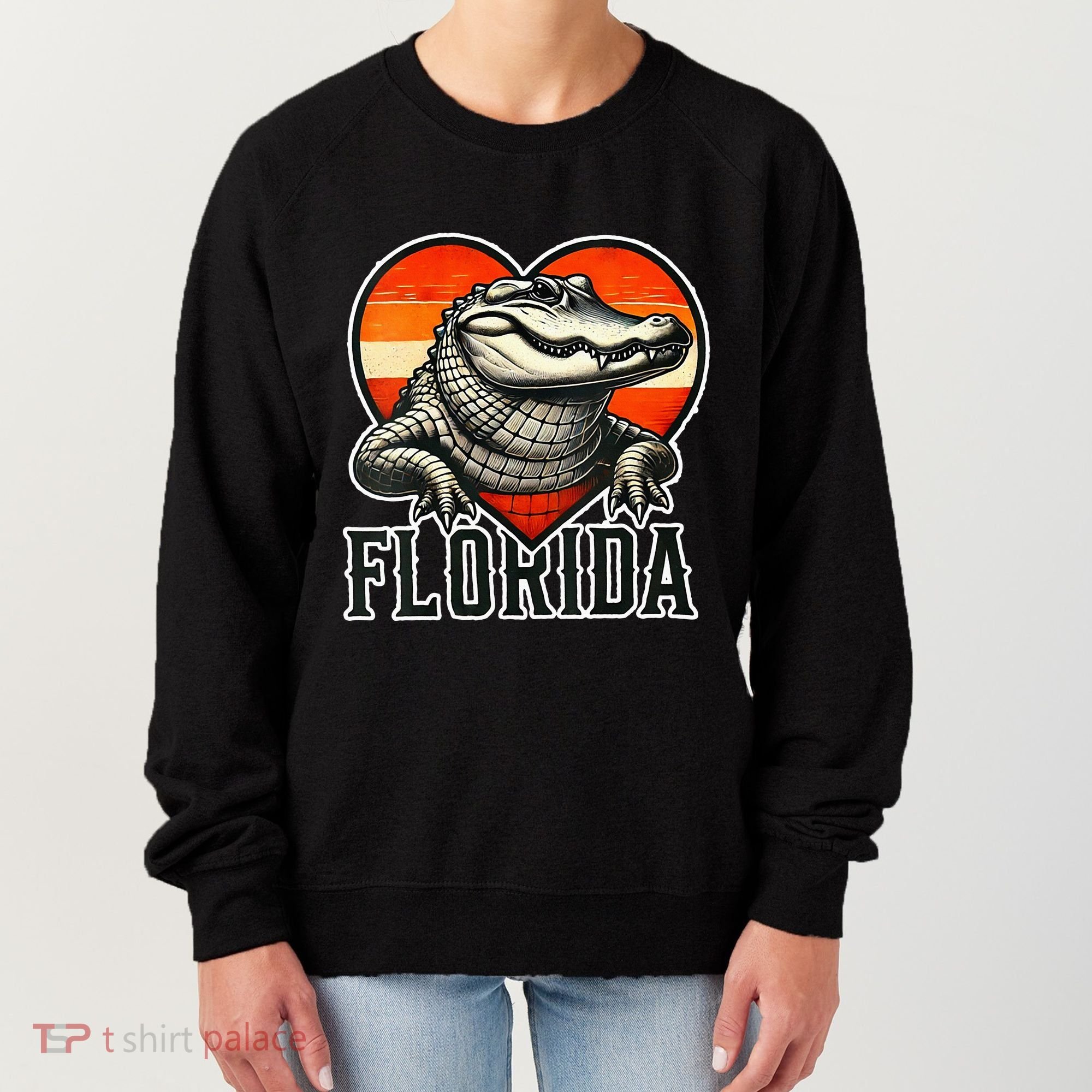 Florida Women Retro Florida Gator Heart Women's Sweatshirt