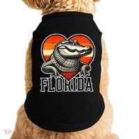 Florida Women Retro Florida Gator Heart Doggie Tank thumb 0