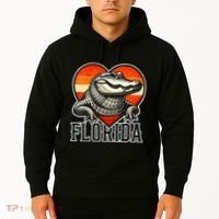 Florida Women Retro Florida Gator Heart Hoodie thumb 2