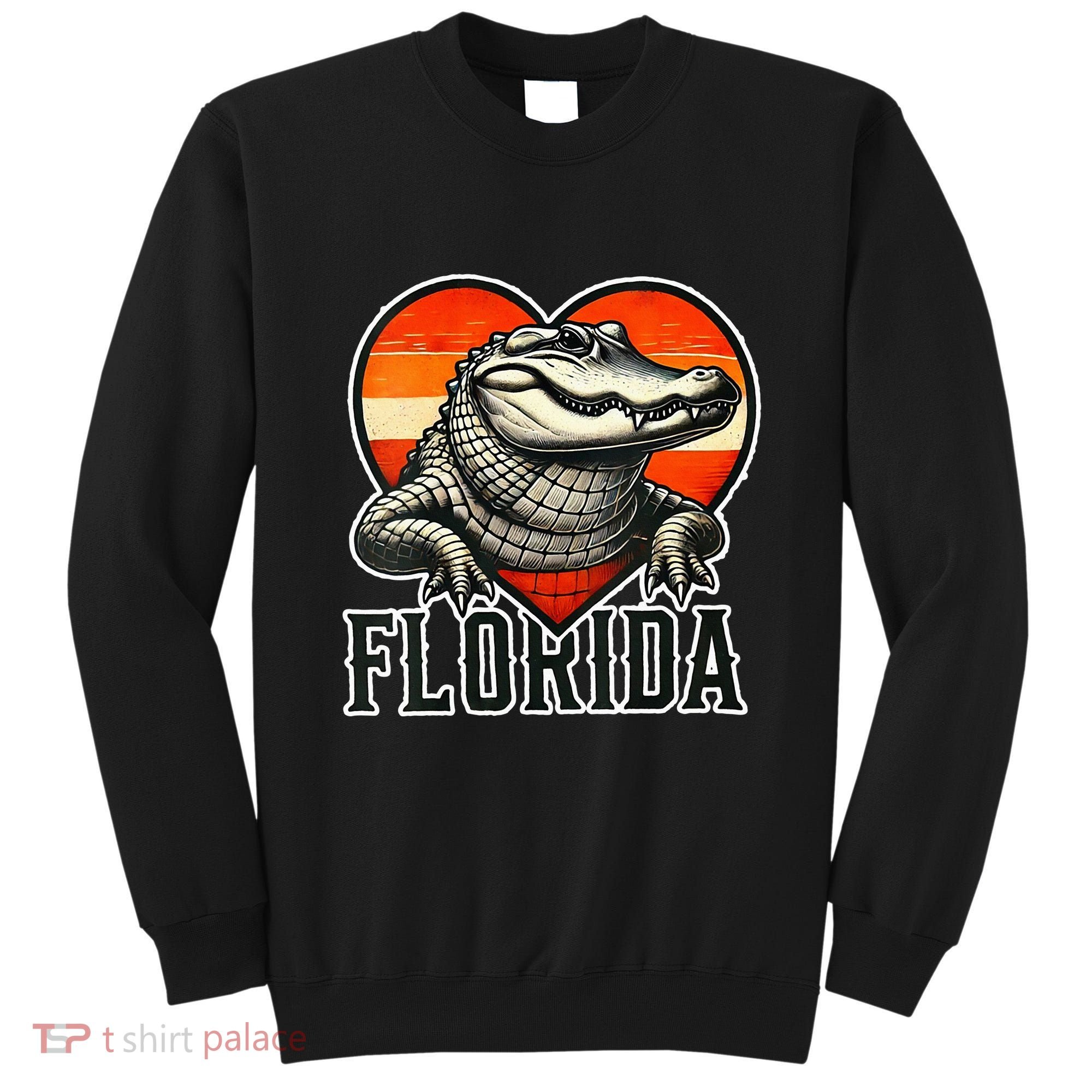 Florida Women Retro Florida Gator Heart Sweatshirt