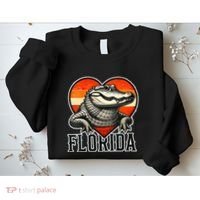 Florida Women Retro Florida Gator Heart Sweatshirt thumb 2