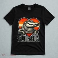 Florida Women Retro Florida Gator Heart T-Shirt thumb 5