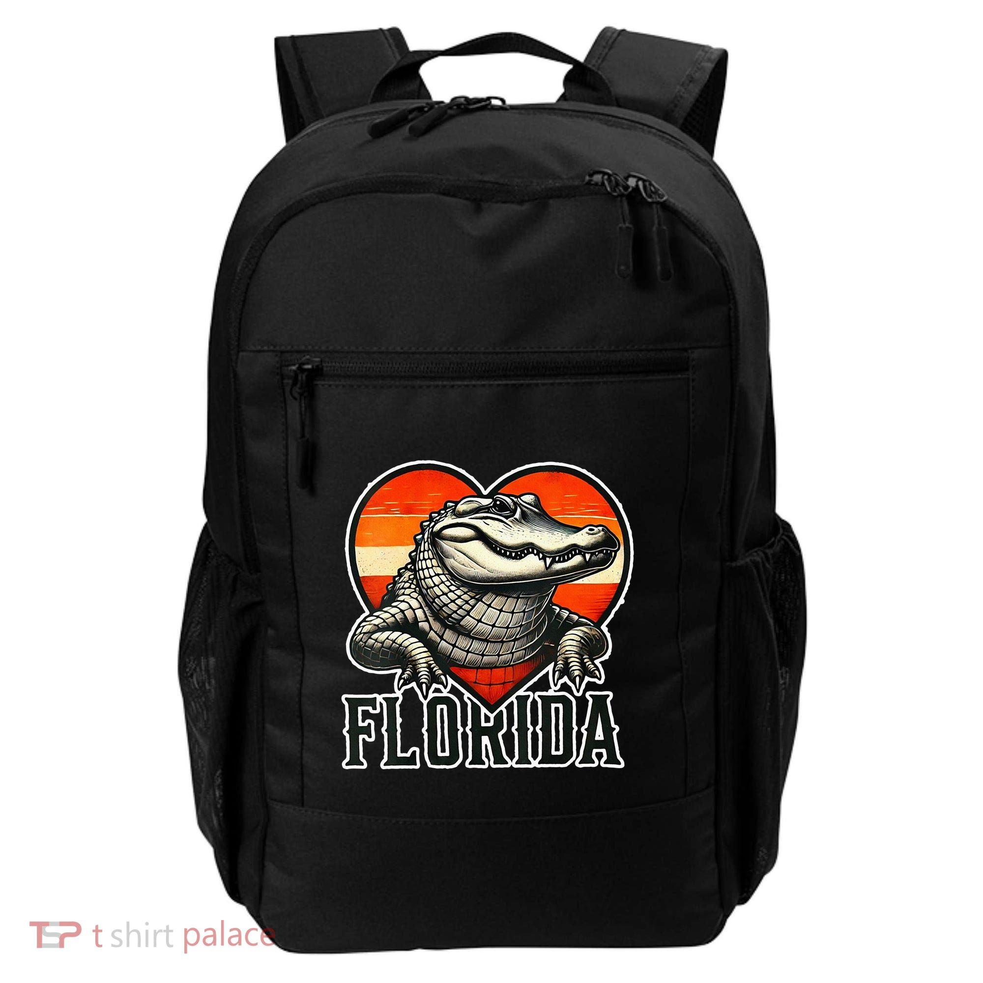 Florida Women Retro Florida Gator Heart Backpack