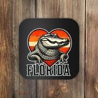 Florida Women Retro Florida Gator Heart Coaster thumb 0