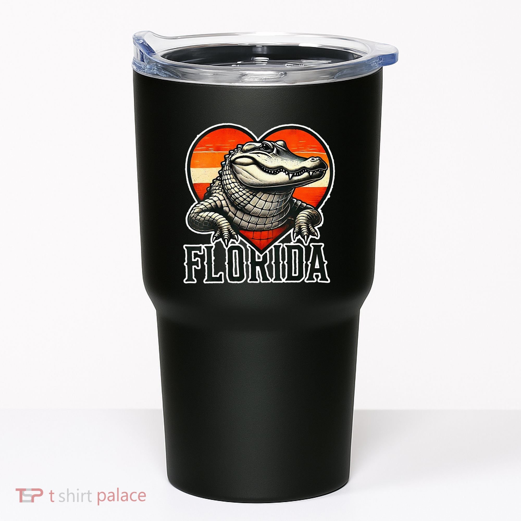 Florida Women Retro Florida Gator Heart Tumbler