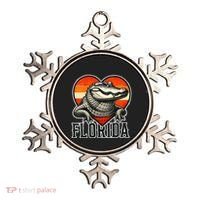 Florida Women Retro Florida Gator Heart Ornament thumb 0