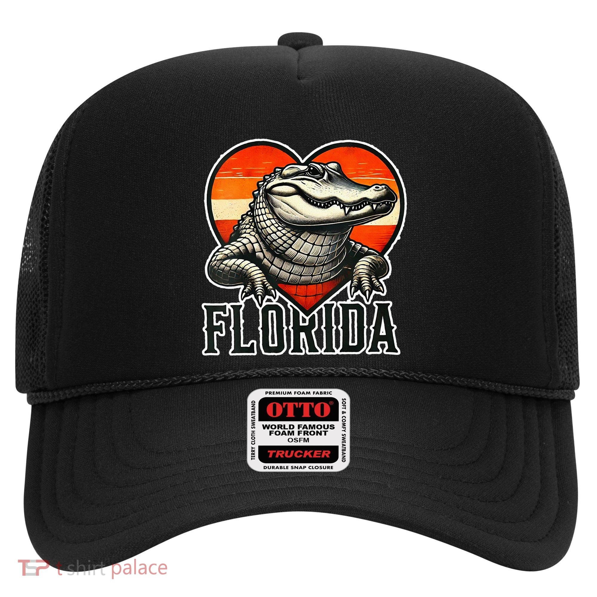 Florida Women Retro Florida Gator Heart Hat