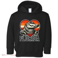 Florida Women Retro Florida Gator Heart Toddler Hoodie thumb 0