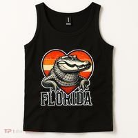 Florida Women Retro Florida Gator Heart Tank Top thumb 2
