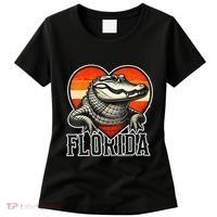 Florida Women Retro Florida Gator Heart Women's T-Shirt thumb 0