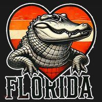 Florida Women Retro Florida Gator Heart Women's T-Shirt thumb 6