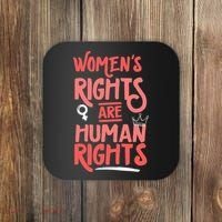 Feminist Women Rights Are Human Rights Coaster thumb 0