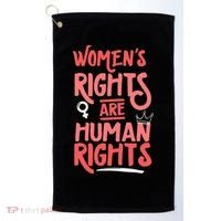 Feminist Women Rights Are Human Rights Golf Towel thumb 0