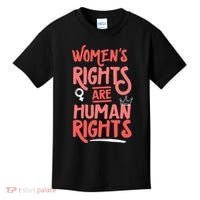 Feminist Women Rights Are Human Rights Kids T-Shirt thumb 0