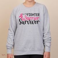 Fighter Warrior Survivor Breast Cancer Women's Sweatshirt thumb 0