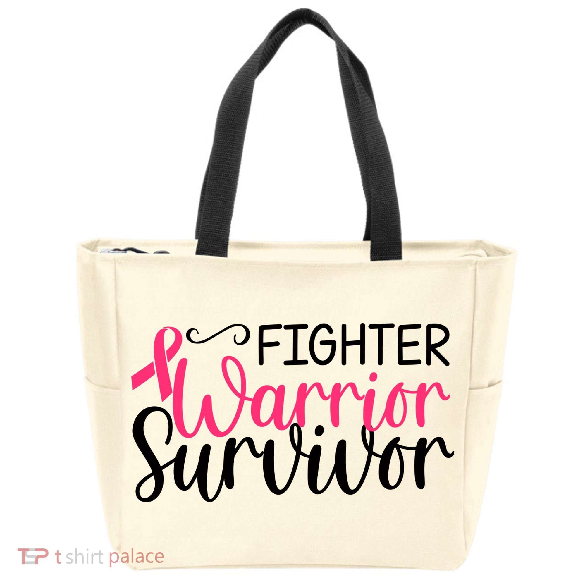 Fighter Warrior Survivor Breast Cancer Tote Bag