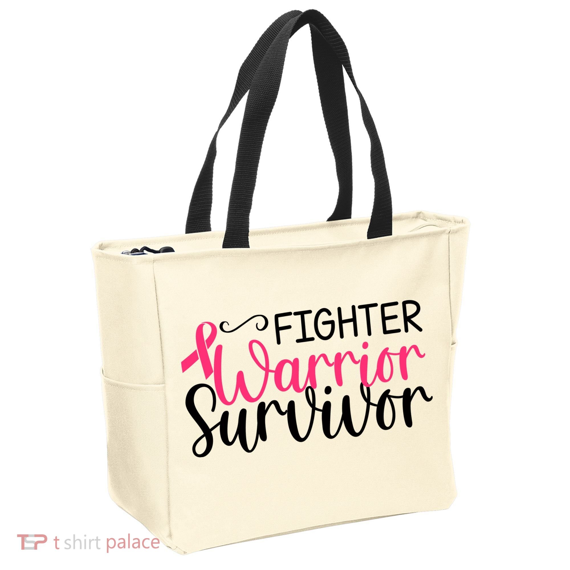 Fighter Warrior Survivor Breast Cancer Tote Bag