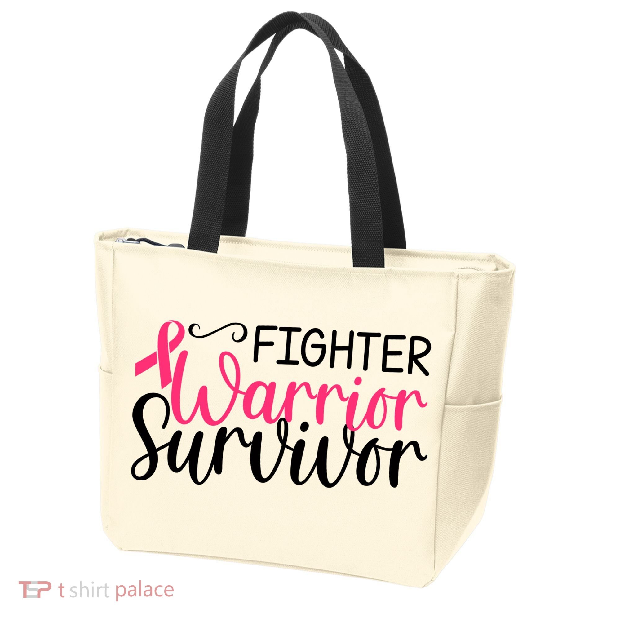 Fighter Warrior Survivor Breast Cancer Tote Bag