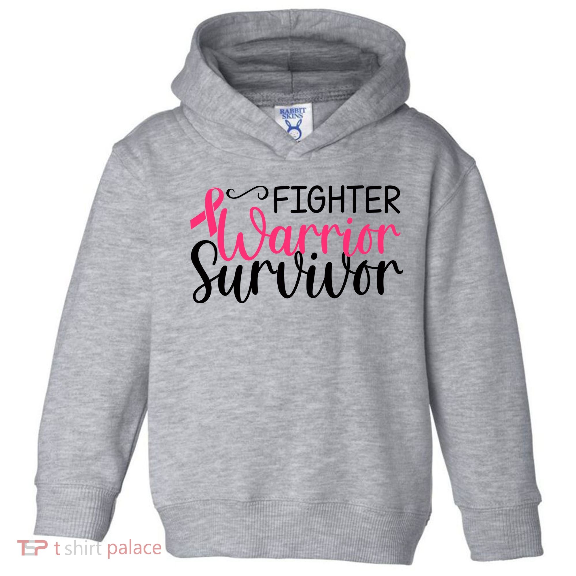 Fighter Warrior Survivor Breast Cancer Toddler Hoodie