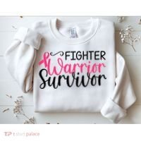 Fighter Warrior Survivor Breast Cancer Sweatshirt thumb 2