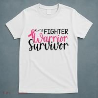 Fighter Warrior Survivor Breast Cancer T-Shirt thumb 5