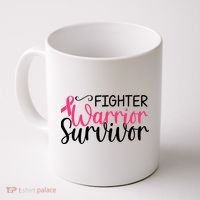 Fighter Warrior Survivor Breast Cancer Coffee Mug thumb 0
