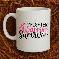 Fighter Warrior Survivor Breast Cancer Coffee Mug thumb 2