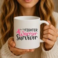 Fighter Warrior Survivor Breast Cancer Coffee Mug thumb 3