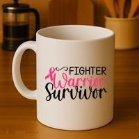 Fighter Warrior Survivor Breast Cancer Coffee Mug thumb 4