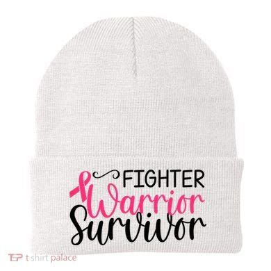 Fighter Warrior Survivor Breast Cancer Beanie