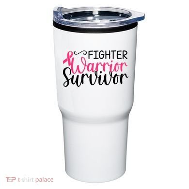 Fighter Warrior Survivor Breast Cancer Tumbler