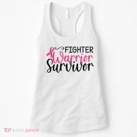 Fighter Warrior Survivor Breast Cancer Women's Tank Top thumb 0
