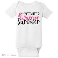 Fighter Warrior Survivor Breast Cancer Baby Bodysuit thumb 0