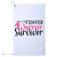 Fighter Warrior Survivor Breast Cancer Golf Towel thumb 0