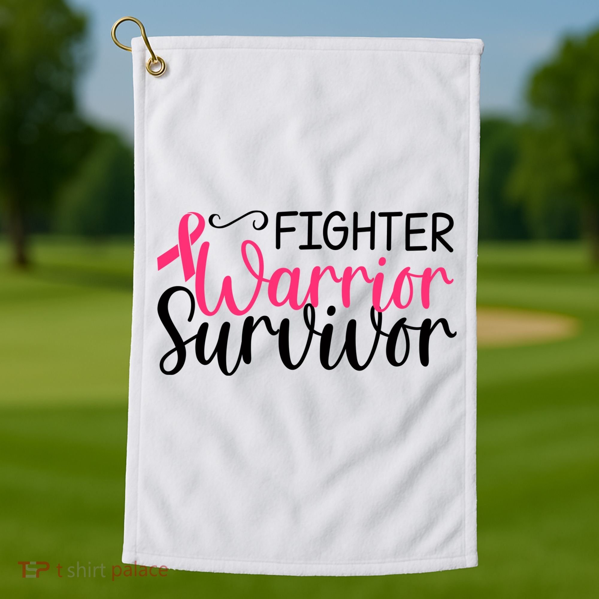 Fighter Warrior Survivor Breast Cancer Golf Towel