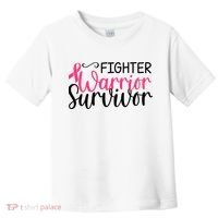 Fighter Warrior Survivor Breast Cancer Toddler T-Shirt thumb 0