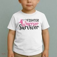 Fighter Warrior Survivor Breast Cancer Toddler T-Shirt thumb 2