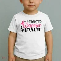 Fighter Warrior Survivor Breast Cancer Toddler T-Shirt thumb 2
