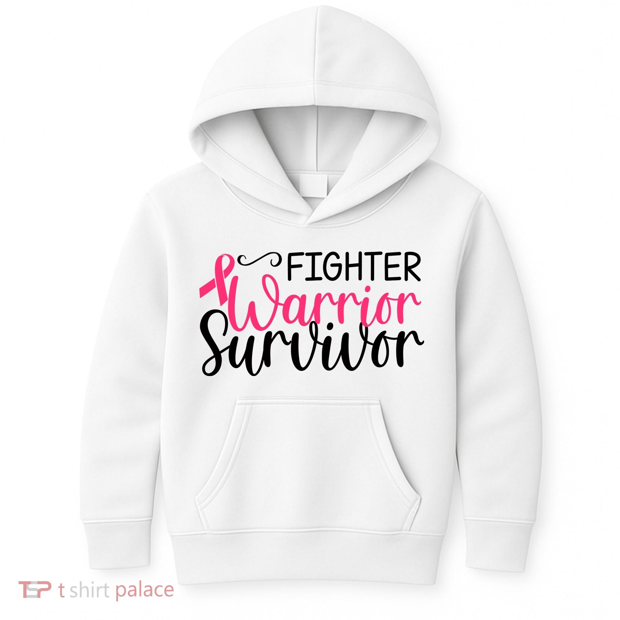 Fighter Warrior Survivor Breast Cancer Kids Hoodie