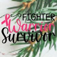 Fighter Warrior Survivor Breast Cancer Ornament thumb 1